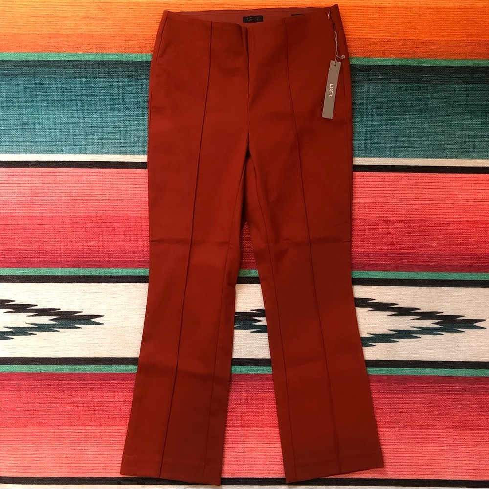 Loft Curvy High Waist Kick Crop Pants Size 2